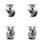 Service Caster 5 Inch Kingpinless V Groove Semi Steel Wheel Caster Brakes 2 Rigid SCC, 2PK SCC-KP30S520-VGR-SLB-2-R-2 - alternate 1